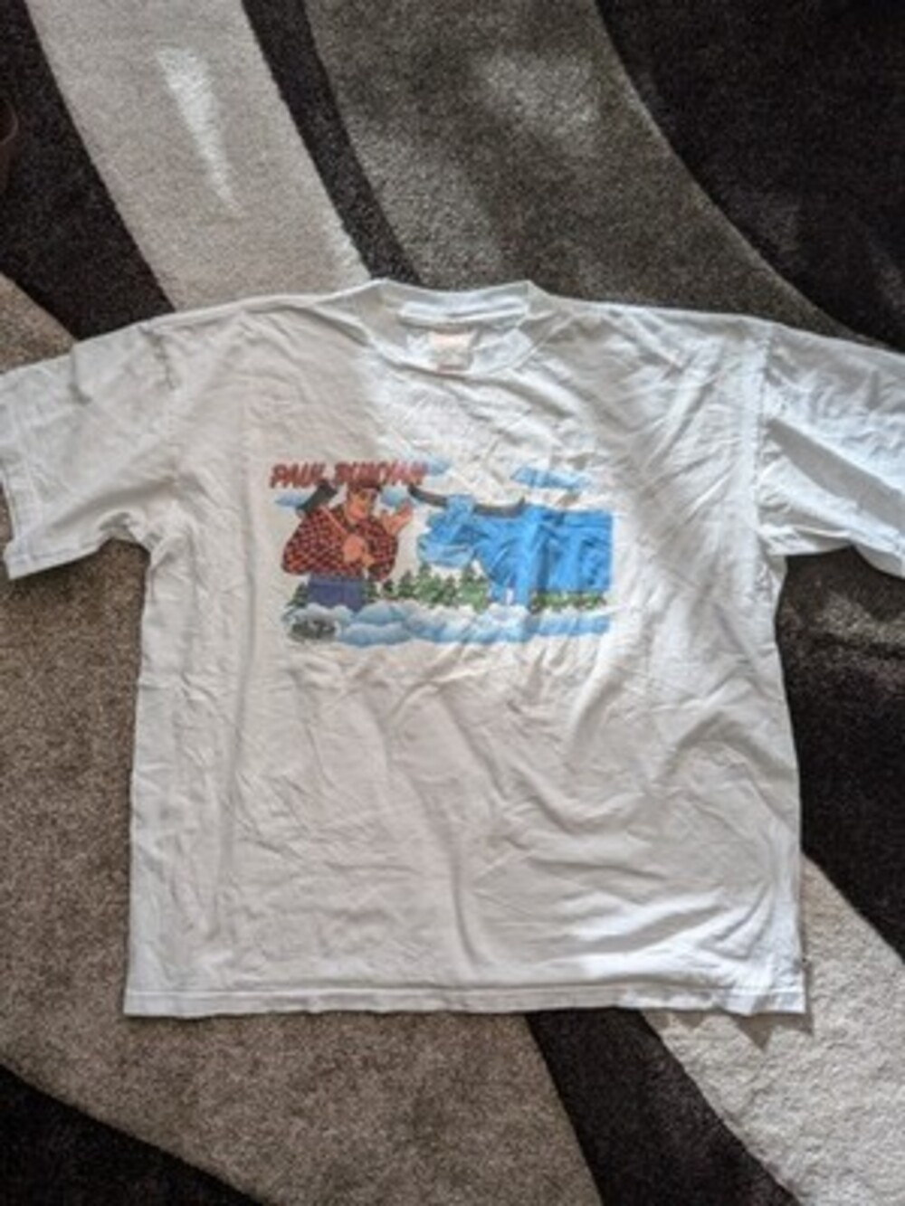 Vintage 90s Paul Bunyan Babe Blue Ox T-Shirt XXL Minnesota State Lottery USA